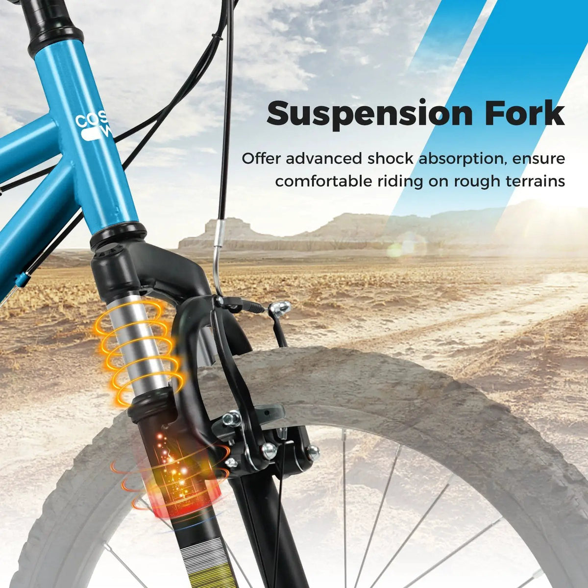 Kids Mountain Bike 20 24 Inch Child Bicycle for Boys Girls Aged 8+ Years Old Blue, photo 15 of 16
