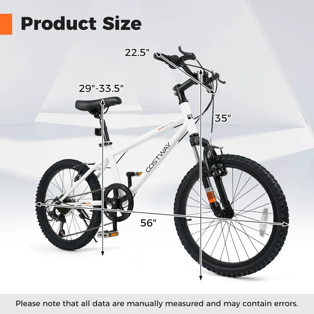 Kids Mountain Bike 20 24 Inch Child Bicycle for Boys Girls Aged 8+ Years Old White, photo 8 of 16