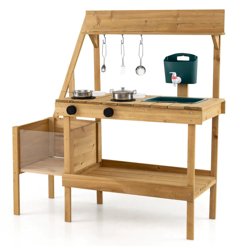 Wooden Mud Kitchen with Planter Box for Kids by DirectDeals