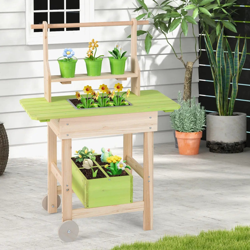 Kids Mud Kitchen with Removable Pots and Planting Trough by DirectDeals