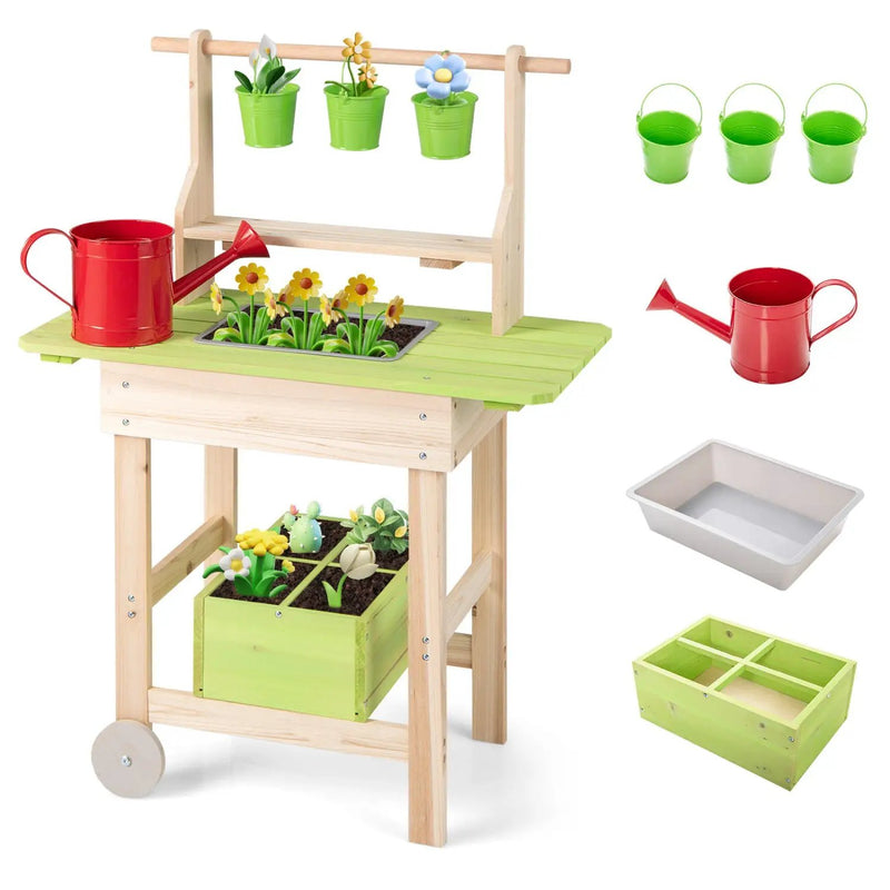 Kids Mud Kitchen with Removable Pots and Planting Trough by DirectDeals