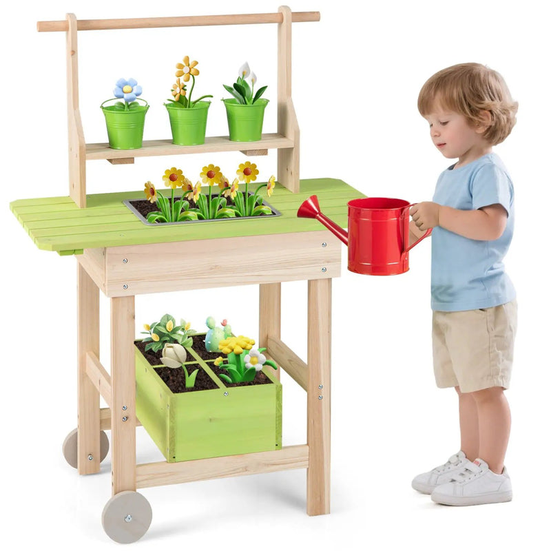 Kids Mud Kitchen with Removable Pots and Planting Trough by DirectDeals