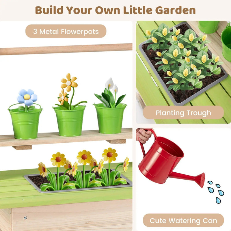 Kids Mud Kitchen with Removable Pots and Planting Trough by DirectDeals