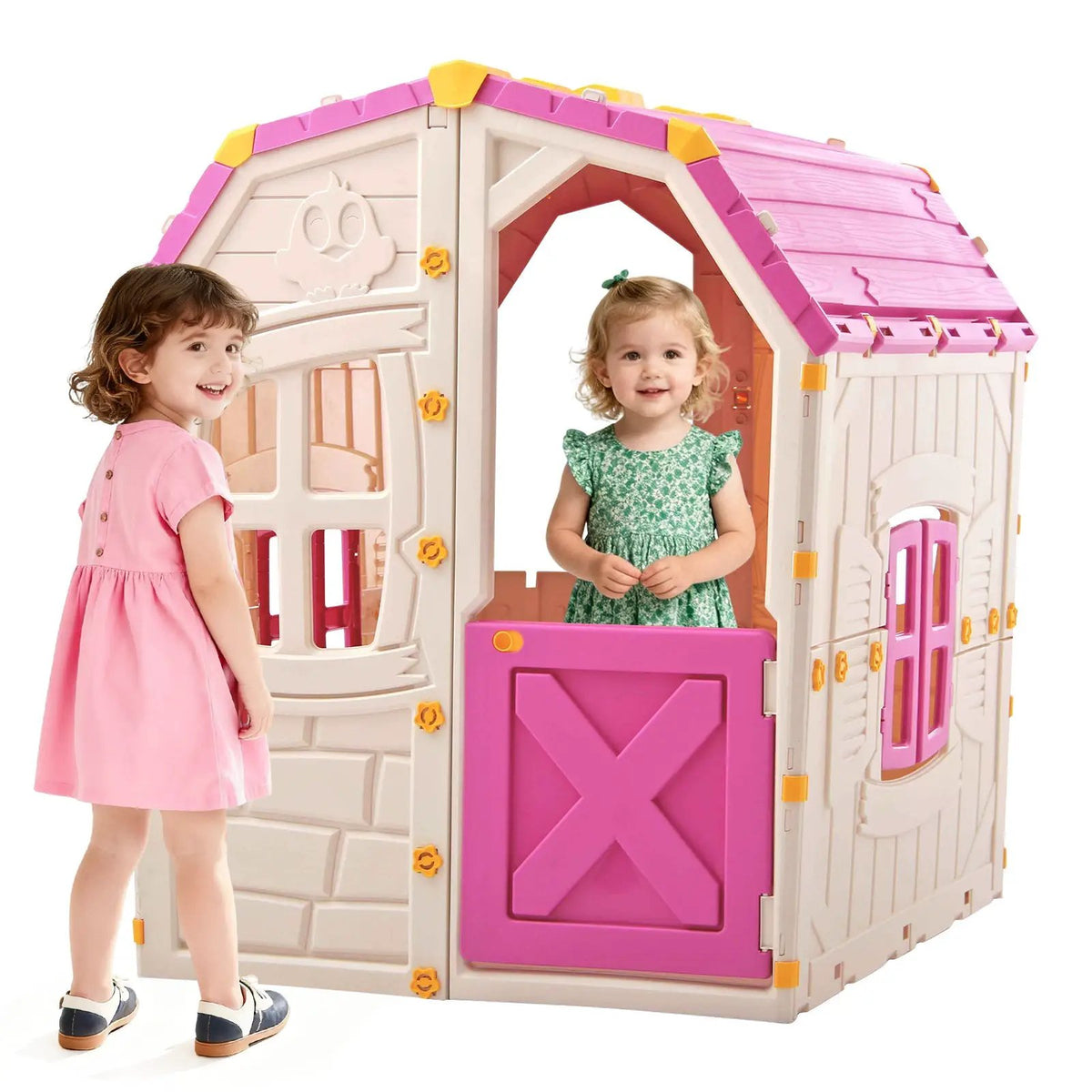 Kids Outdoor Playhouse with Openable Windows and Door for Indoor Room, photo 7 of 16