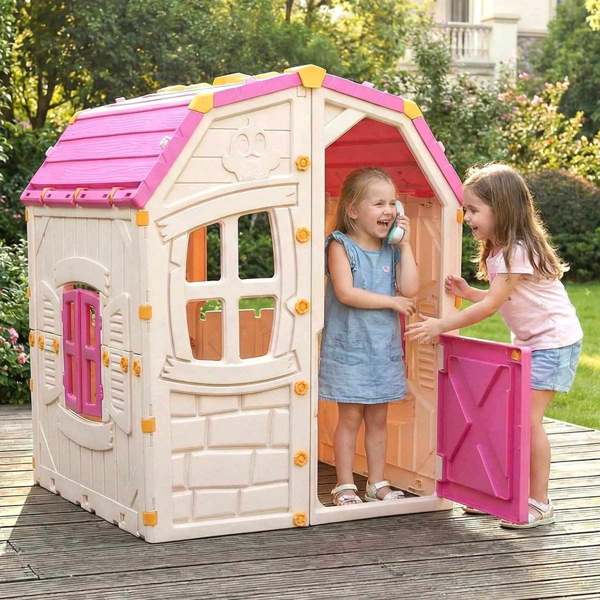 Kids Outdoor Playhouse with Openable Windows and Door for Indoor Room, photo 11 of 16