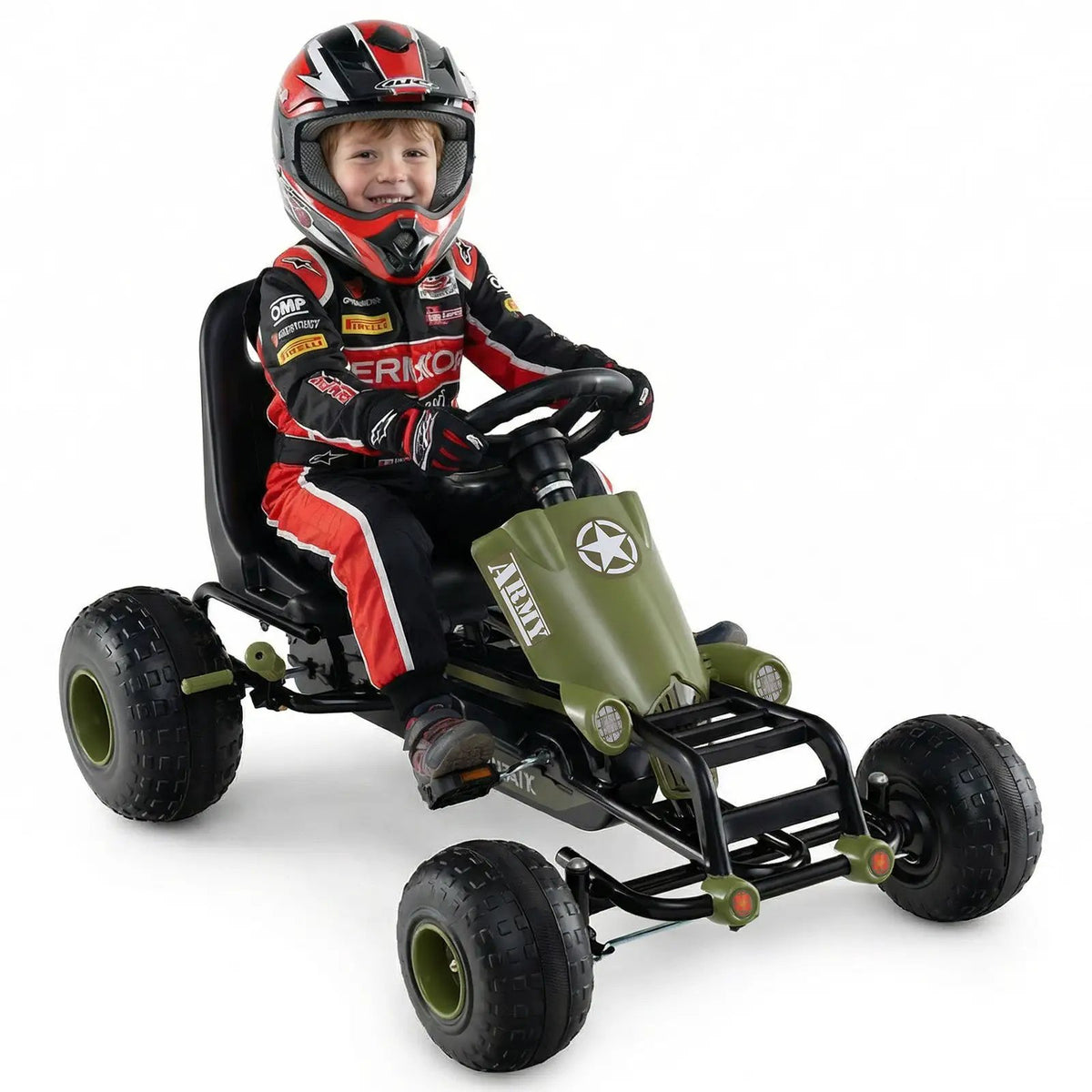 Kids Pedal Go Kart with Steering Wheel and Gear Shifter and Handbrake, photo 7 of 16