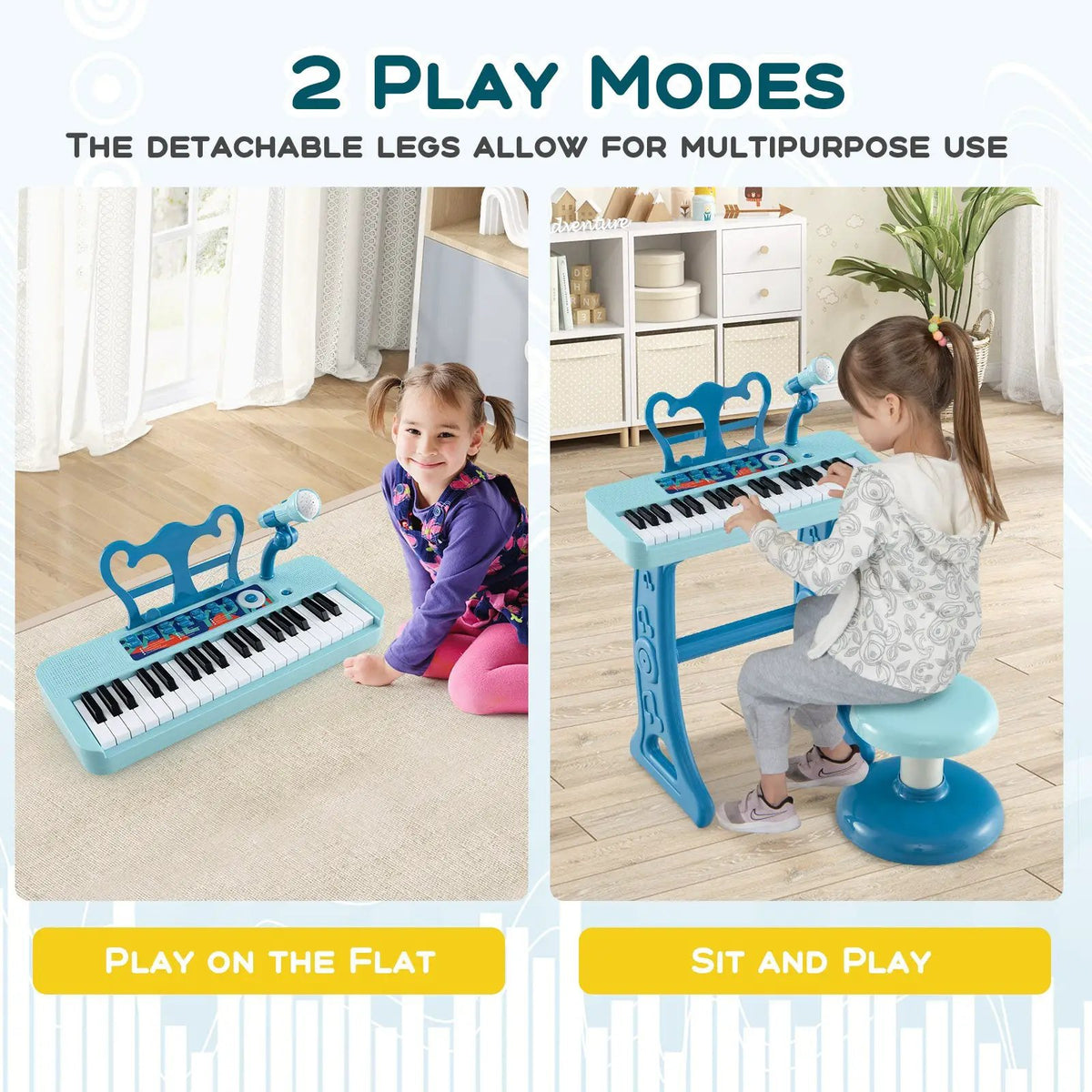 Kids Piano Keyboard 37-Key Kids Toy Keyboard Piano with Microphone for 3+ Kids, photo 24 of 24