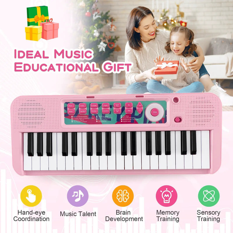 Kids Piano Keyboard 37-Key Kids Toy Keyboard Piano with Microphone for 3+ Kids by DirectDeals
