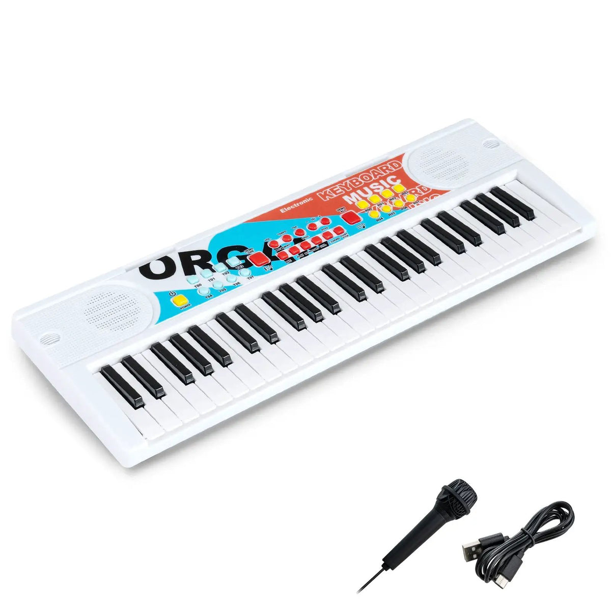 Kids Piano Keyboard 49 Keys Portable Electric Keyboard Piano with 8 Rhythms 8 Tones, photo 13 of 16