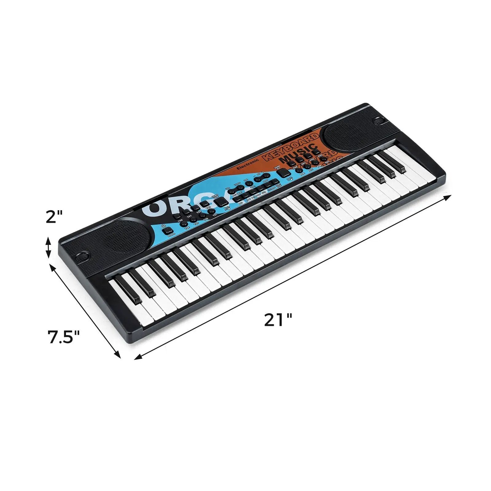 Kids Piano Keyboard 49 Keys Portable Electric Keyboard Piano with 8 Rhythms 8 Tones by DirectDeals