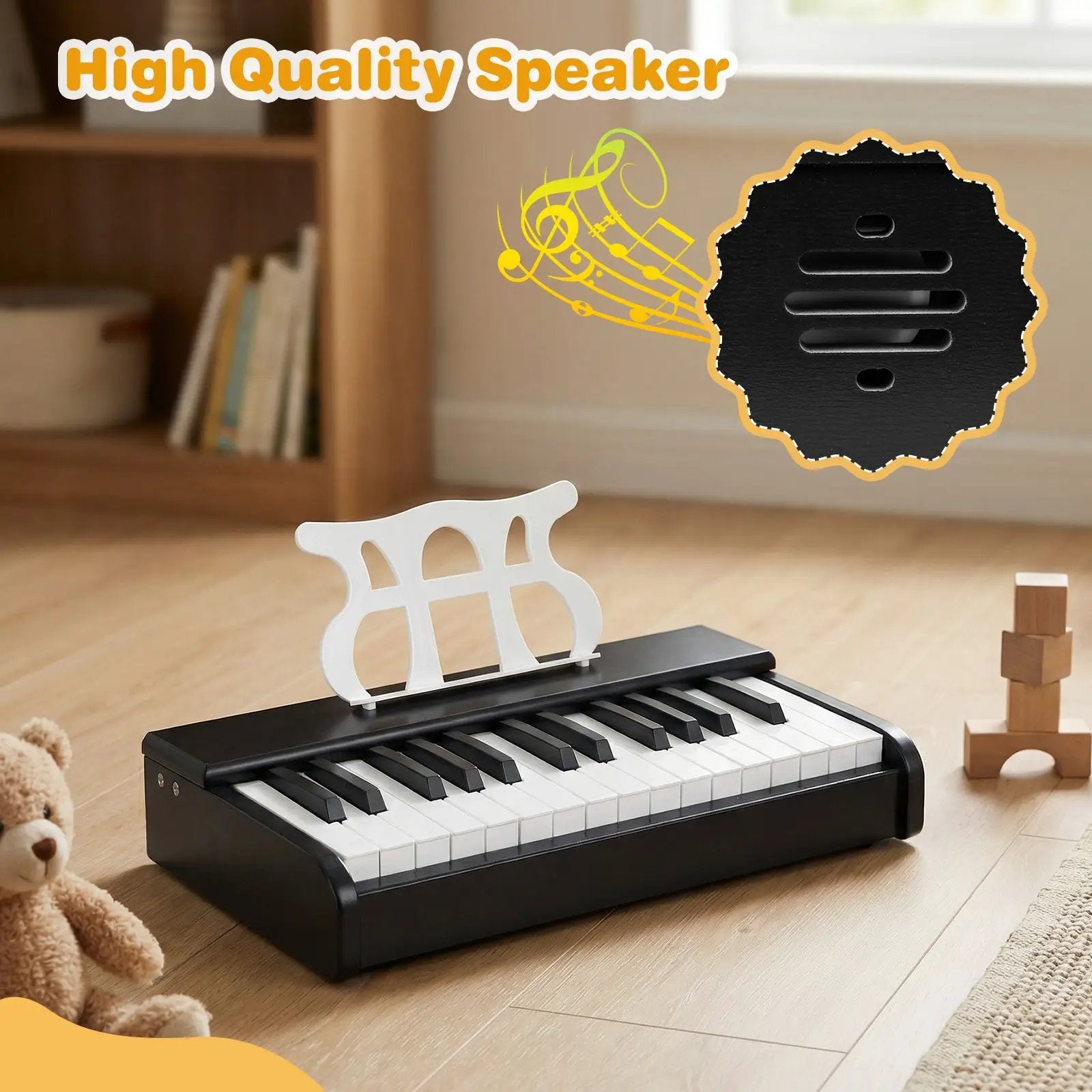 Kids Piano Keyboard 30 Keys Digital Piano with Music Stand for 3+ Years Old Beginners by DirectDeals