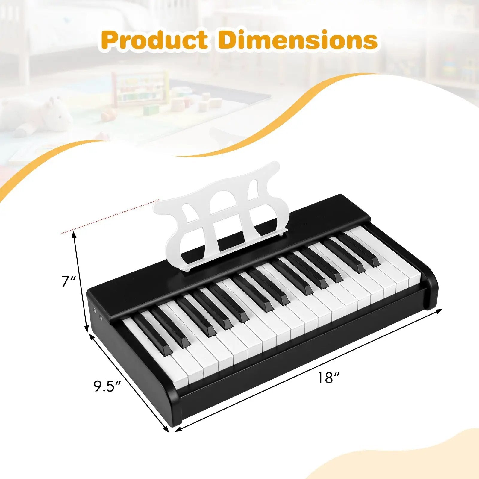 Kids Piano Keyboard 30 Keys Digital Piano with Music Stand for 3+ Years Old Beginners by DirectDeals