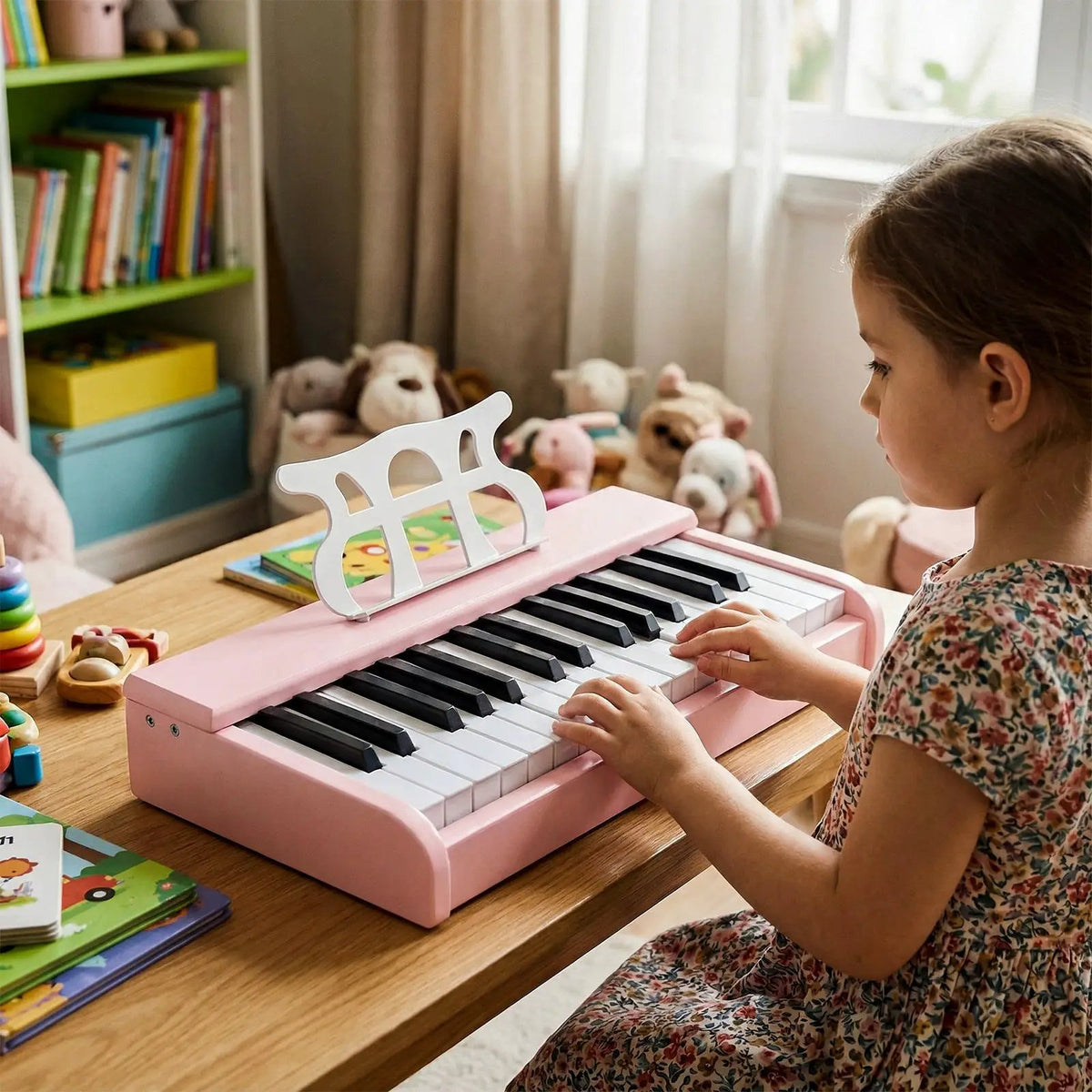 Kids Piano Keyboard 30 Keys Digital Piano with Music Stand for 3+ Years Old Beginners, photo 2 of 24