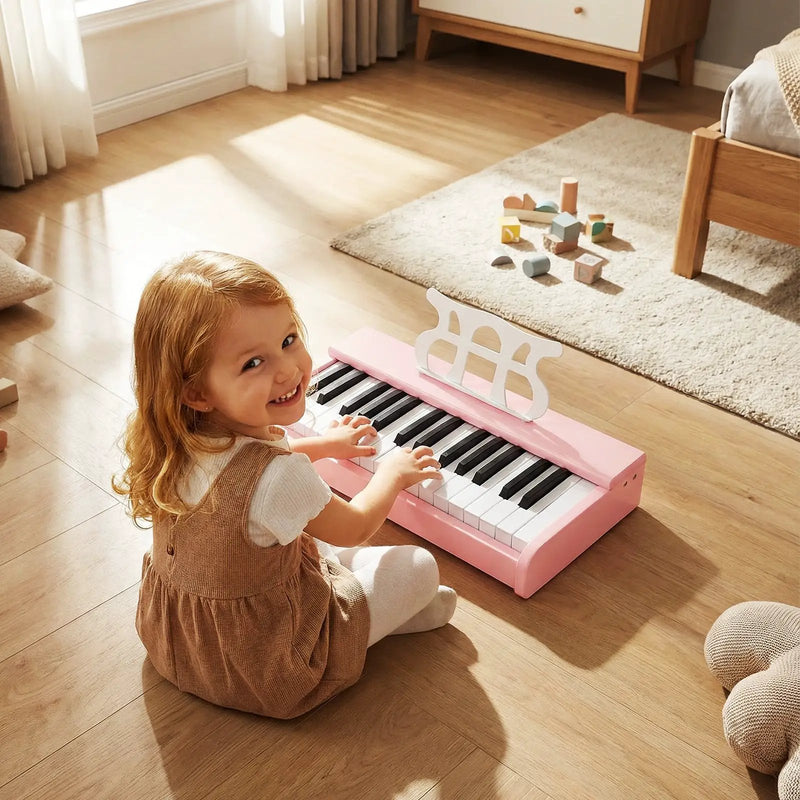 Kids Piano Keyboard 30 Keys Digital Piano with Music Stand for 3+ Years Old Beginners by DirectDeals