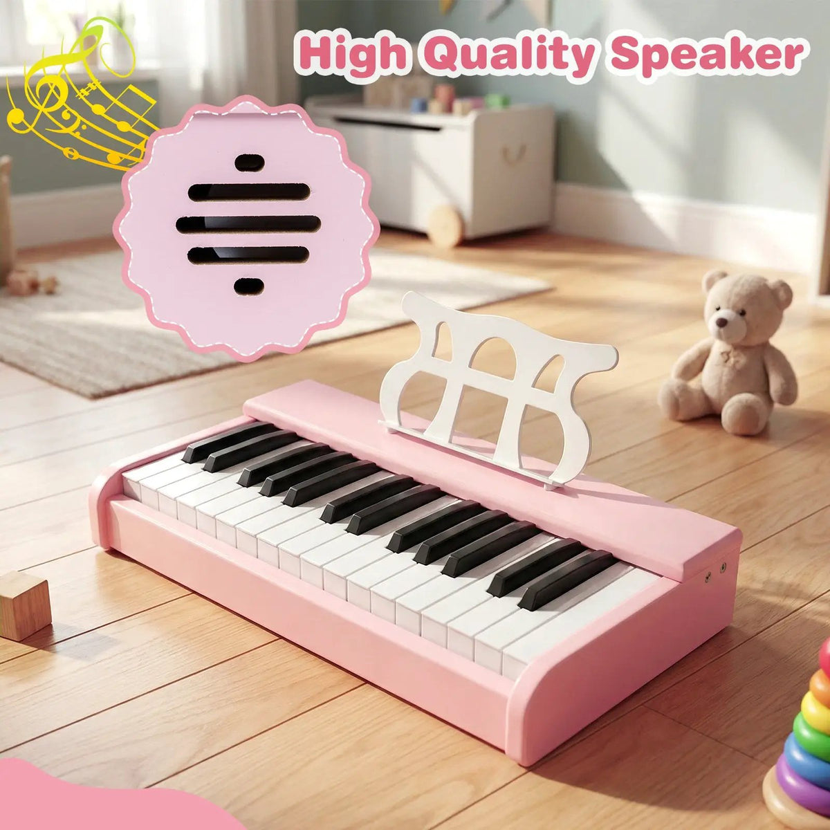 Kids Piano Keyboard 30 Keys Digital Piano with Music Stand for 3+ Years Old Beginners, photo 19 of 24