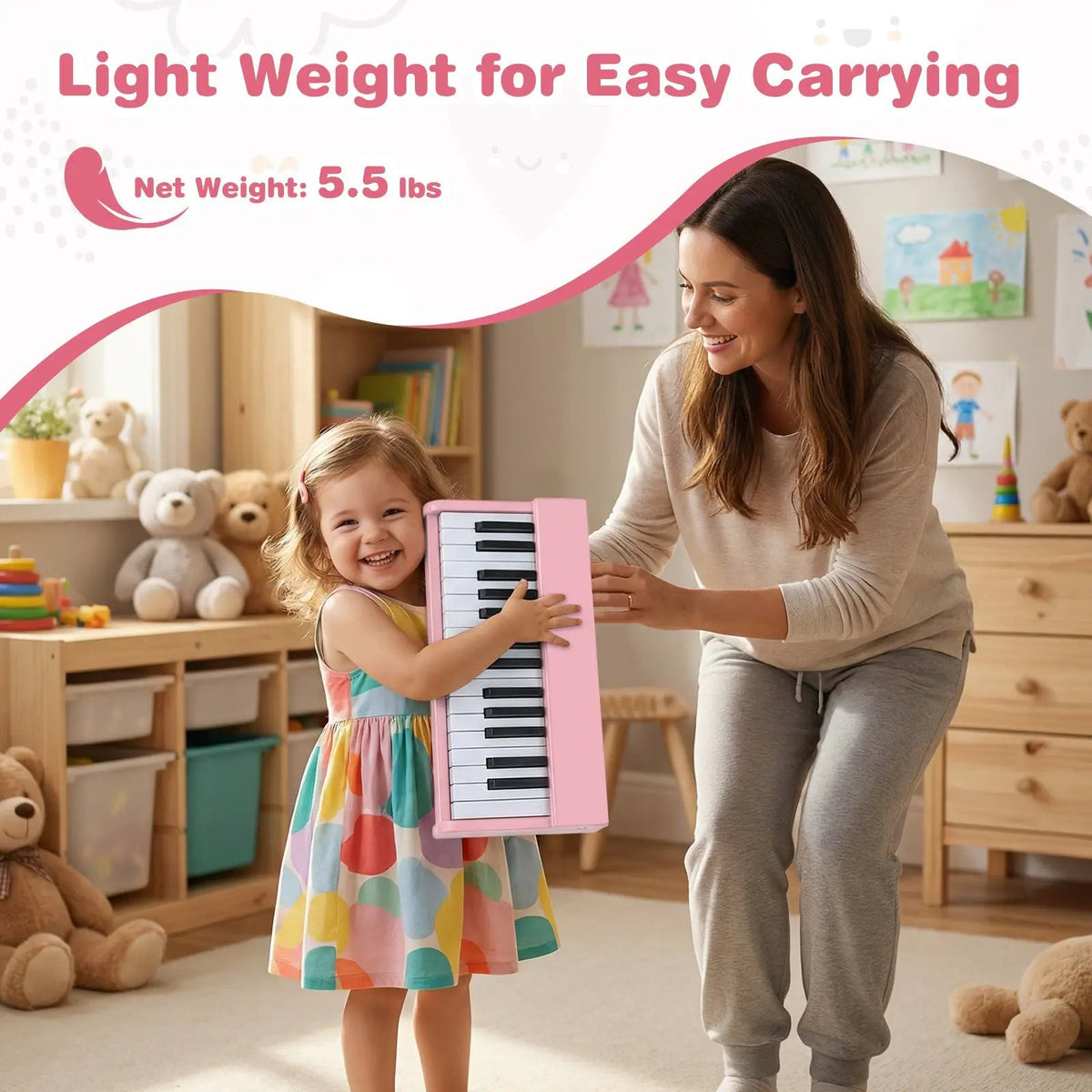 Kids Piano Keyboard 30 Keys Digital Piano with Music Stand for 3+ Years Old Beginners, photo 22 of 24