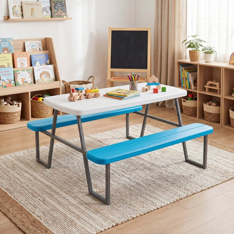 Kids Picnic Table with Benches Seats up to 4 by DirectDeals