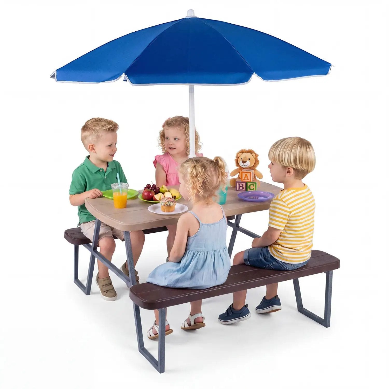 Kids Picnic Table with Benches Seats up to 4 by DirectDeals