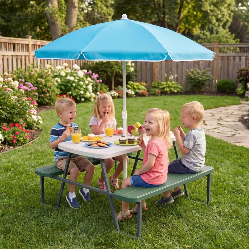 Kids Picnic Table with Benches Seats up to 4 by DirectDeals