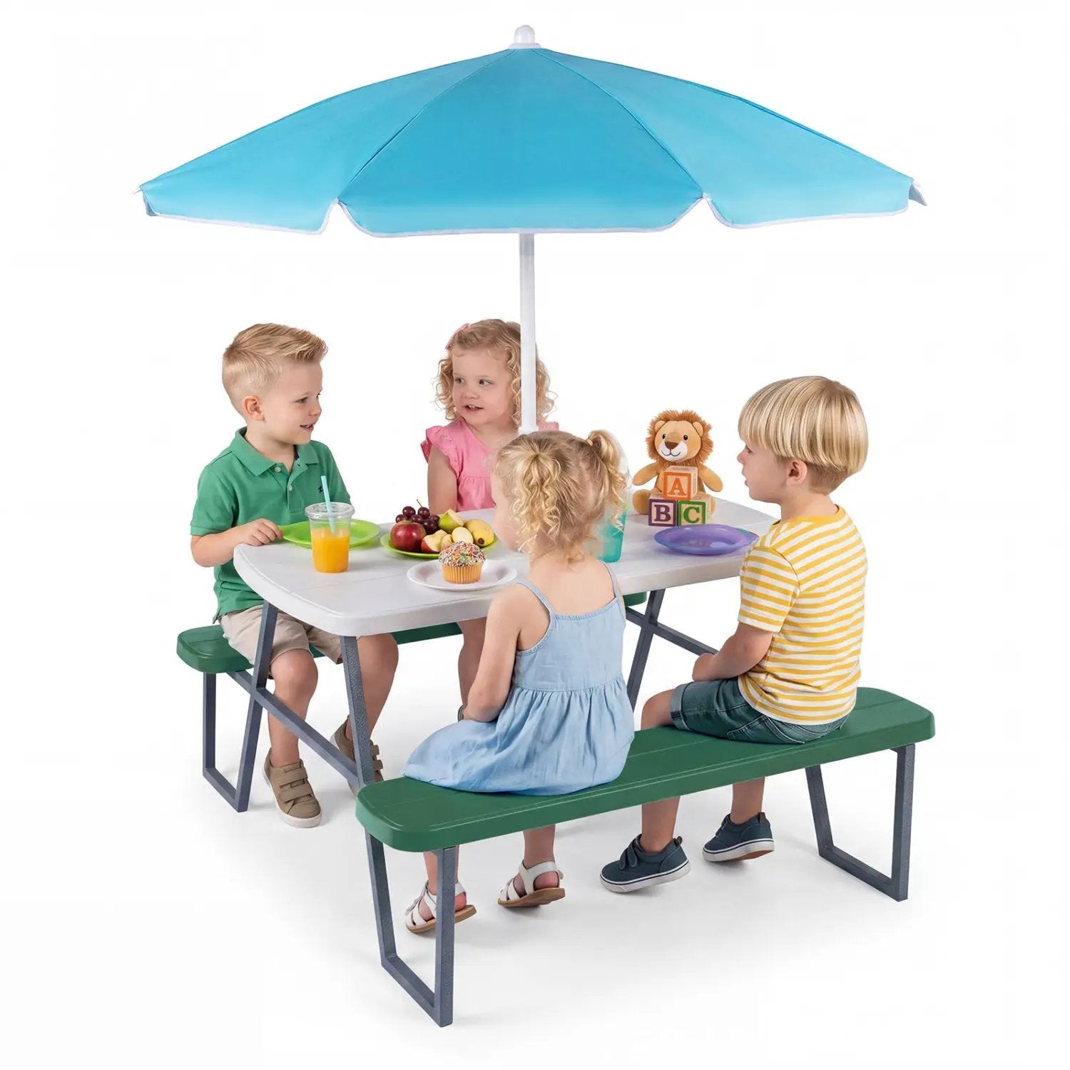 Kids Picnic Table with Benches Seats up to 4 by DirectDeals