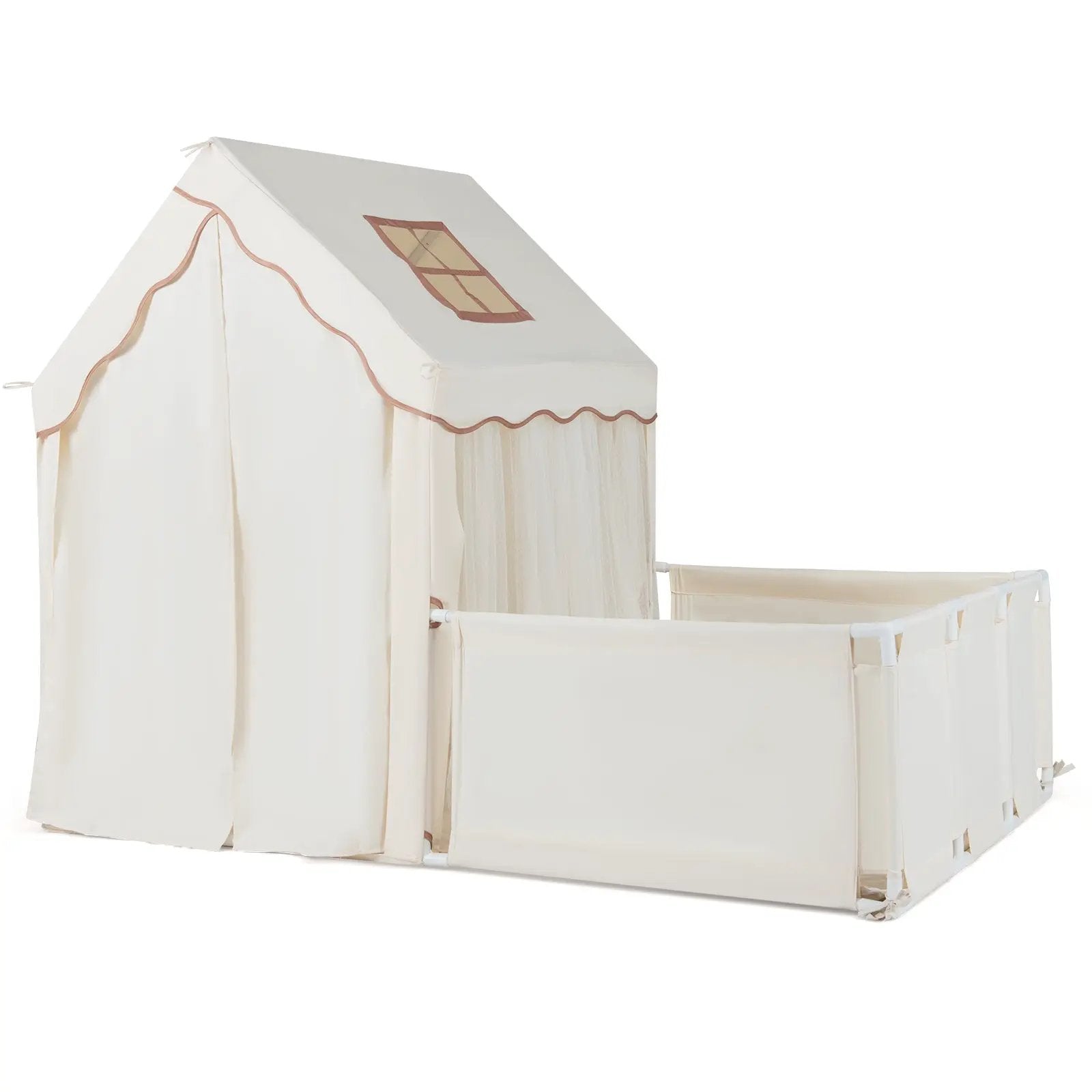 Kids Play Tent with Playpen 2-in-1 Toddler Playhouse with Yard by DirectDeals