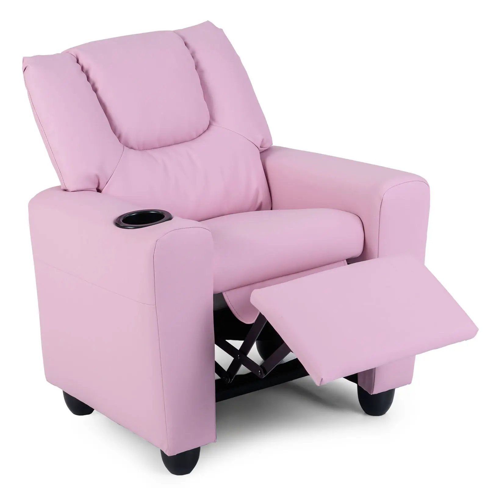 Kids Recliner Chair Push Back Toddler Reclining Armchair with Cup Holder by DirectDeals