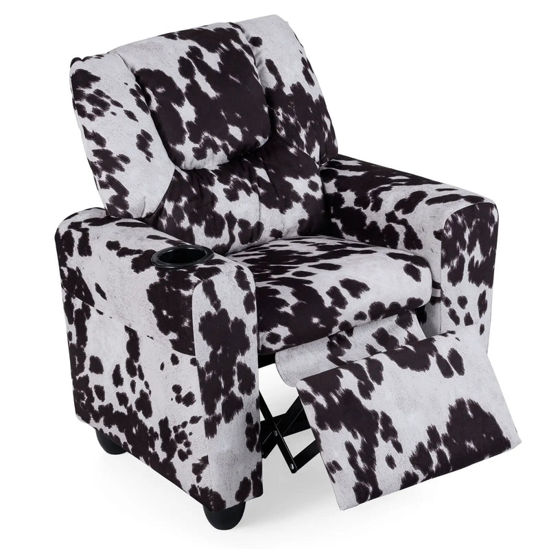 Kids Recliner Chair Push Back Toddler Reclining Armchair with Cup Holder by DirectDeals