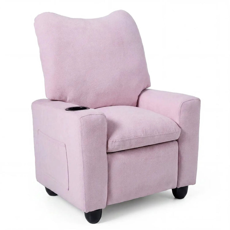 Kids Recliner Sofa with Adjustable Footrest and Cup Holder by DirectDeals