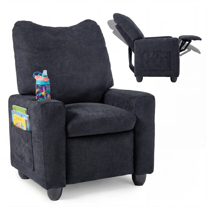 Kids Recliner Sofa with Adjustable Footrest and Cup Holder by DirectDeals