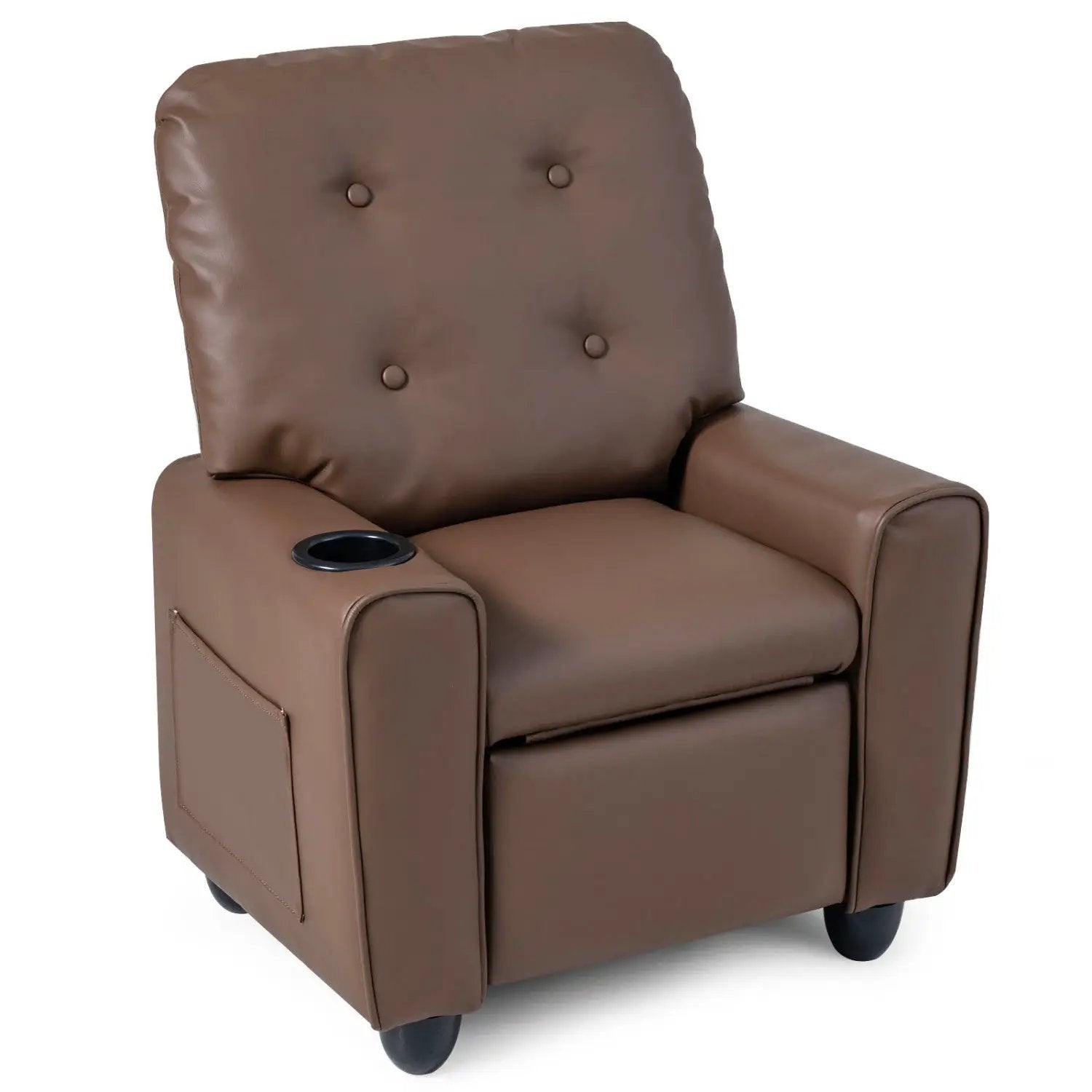 Kids Recliner Chair with Cup Holder & Adjustable Backrest by DirectDeals