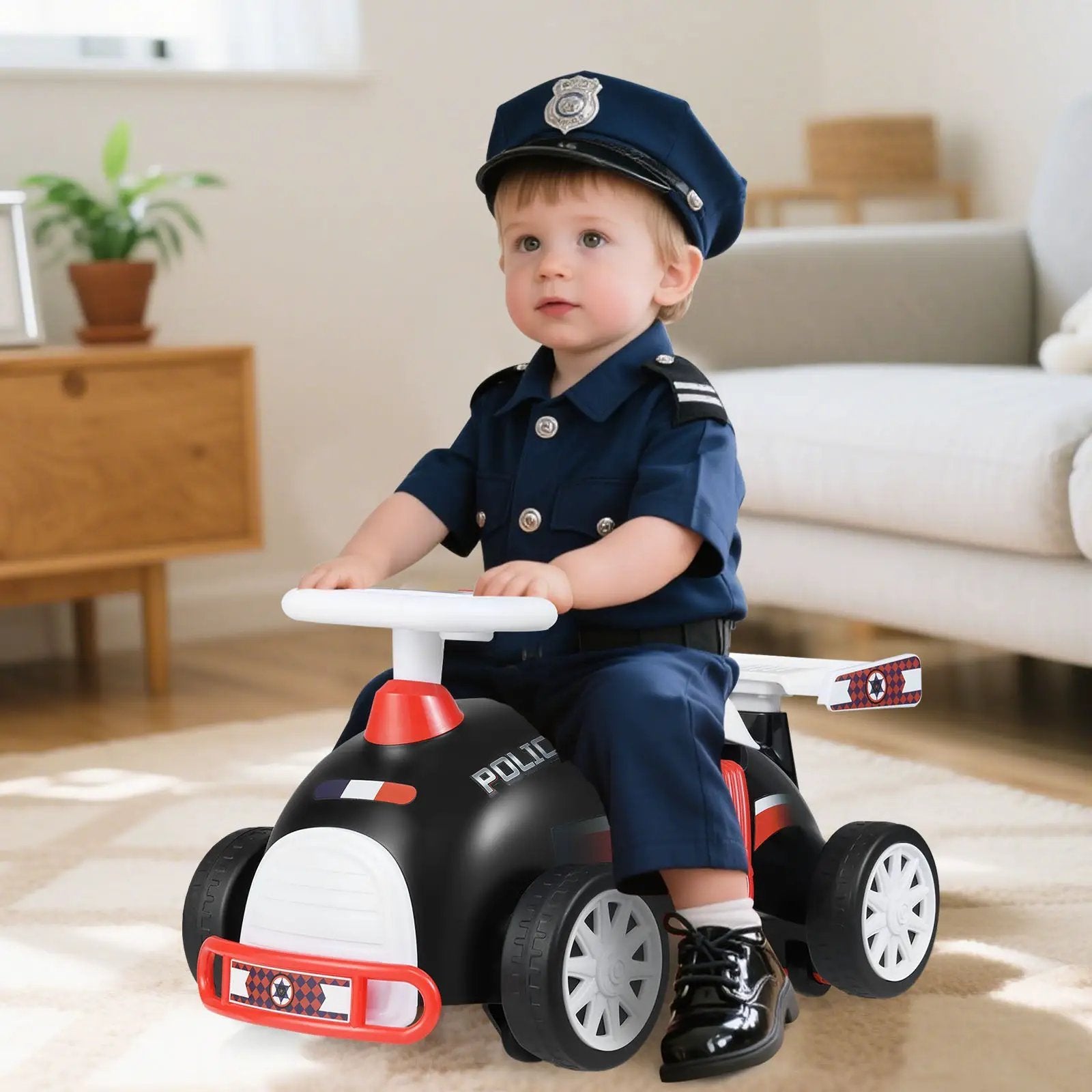 Kids Ride On Car Sliding Toy with Music and Under-Seat Storage by DirectDeals