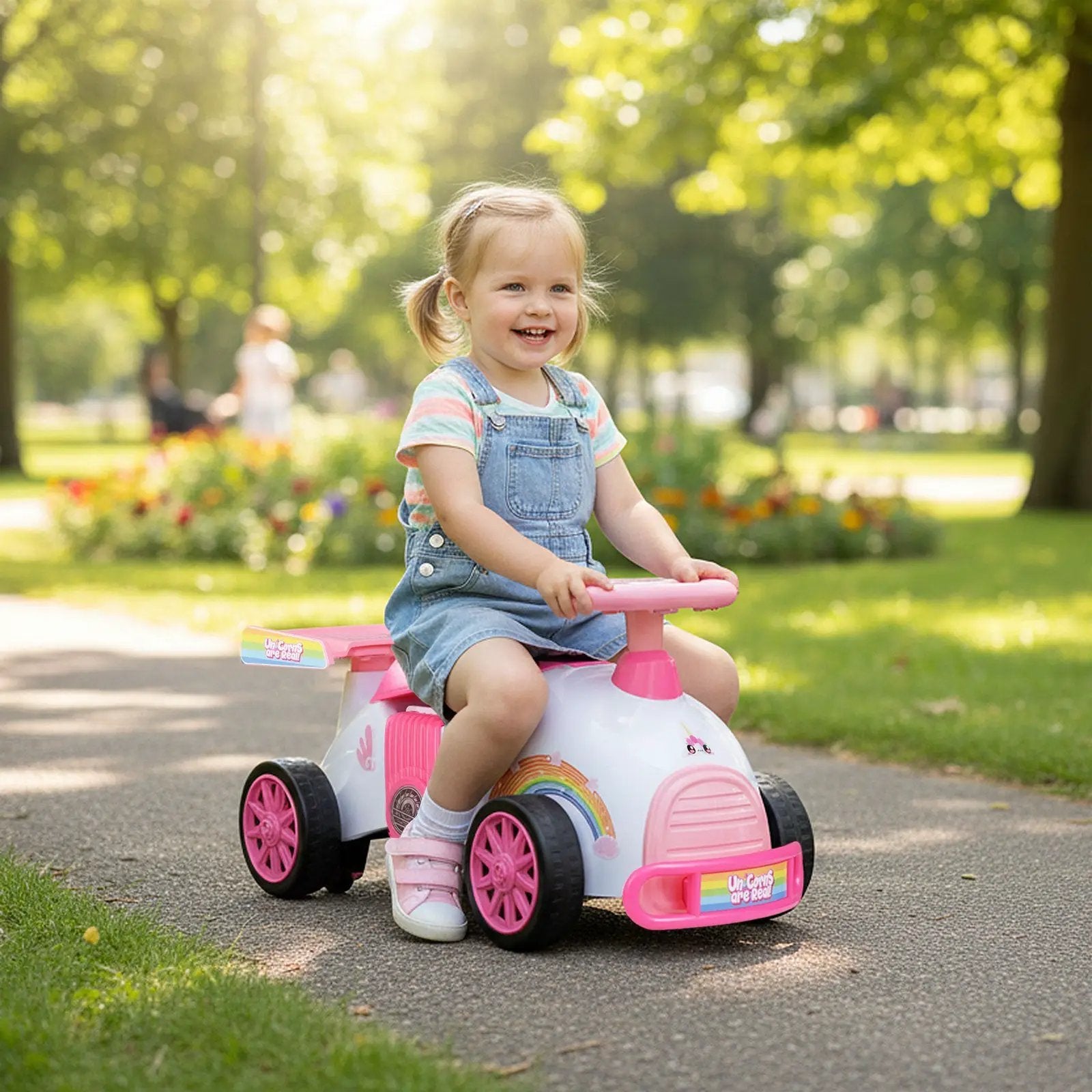 Kids Ride On Car Sliding Toy with Music and Under-Seat Storage by DirectDeals
