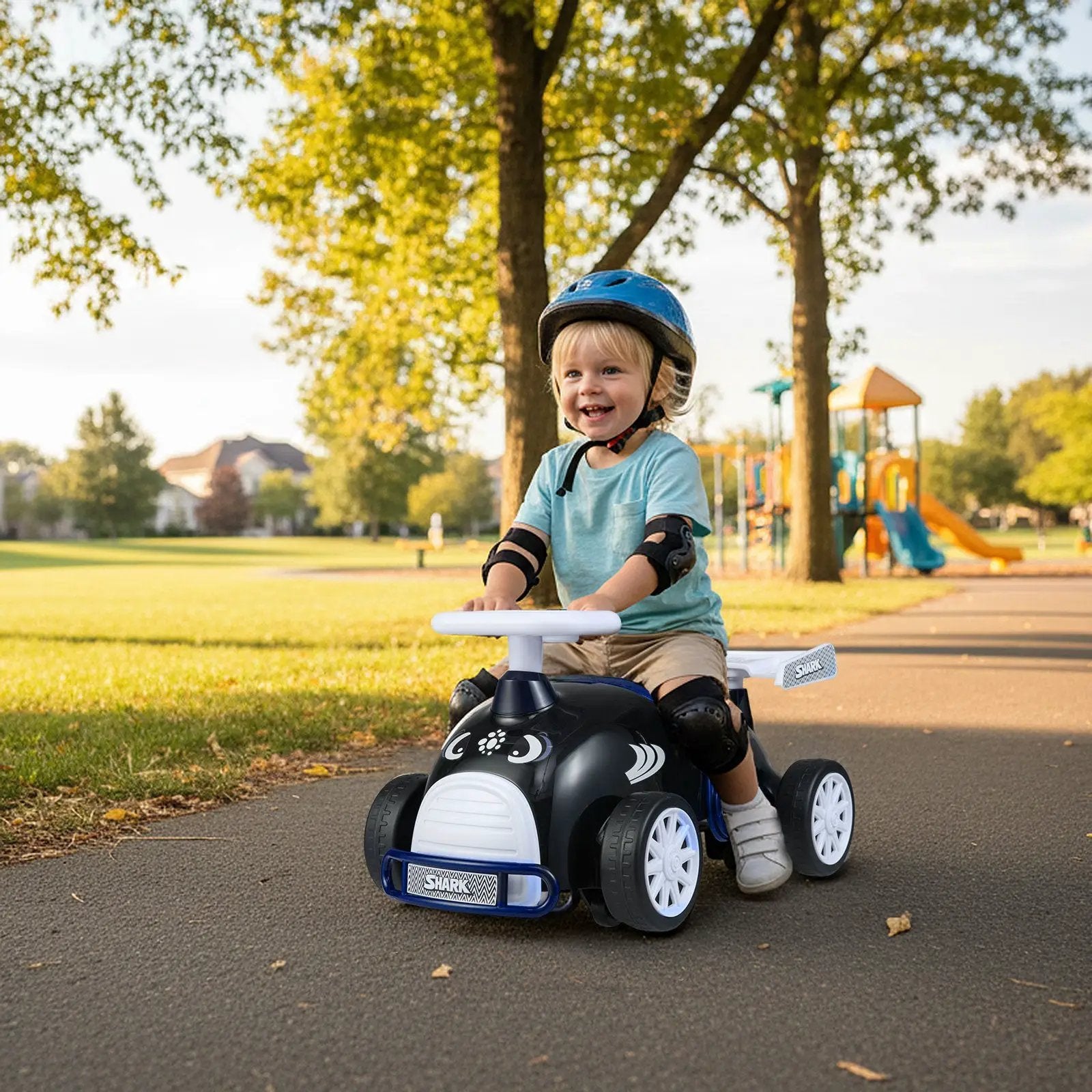 Kids Ride On Car Sliding Toy with Music and Under-Seat Storage by DirectDeals