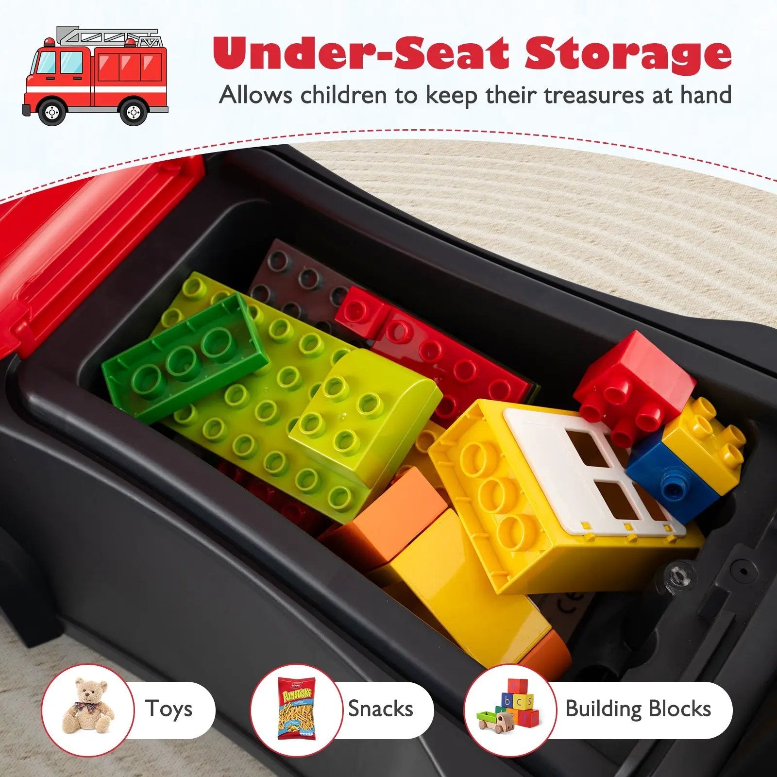Kids Ride On Push Car Licensed SCANIA Truck Toy with Steering Wheel and Music by DirectDeals