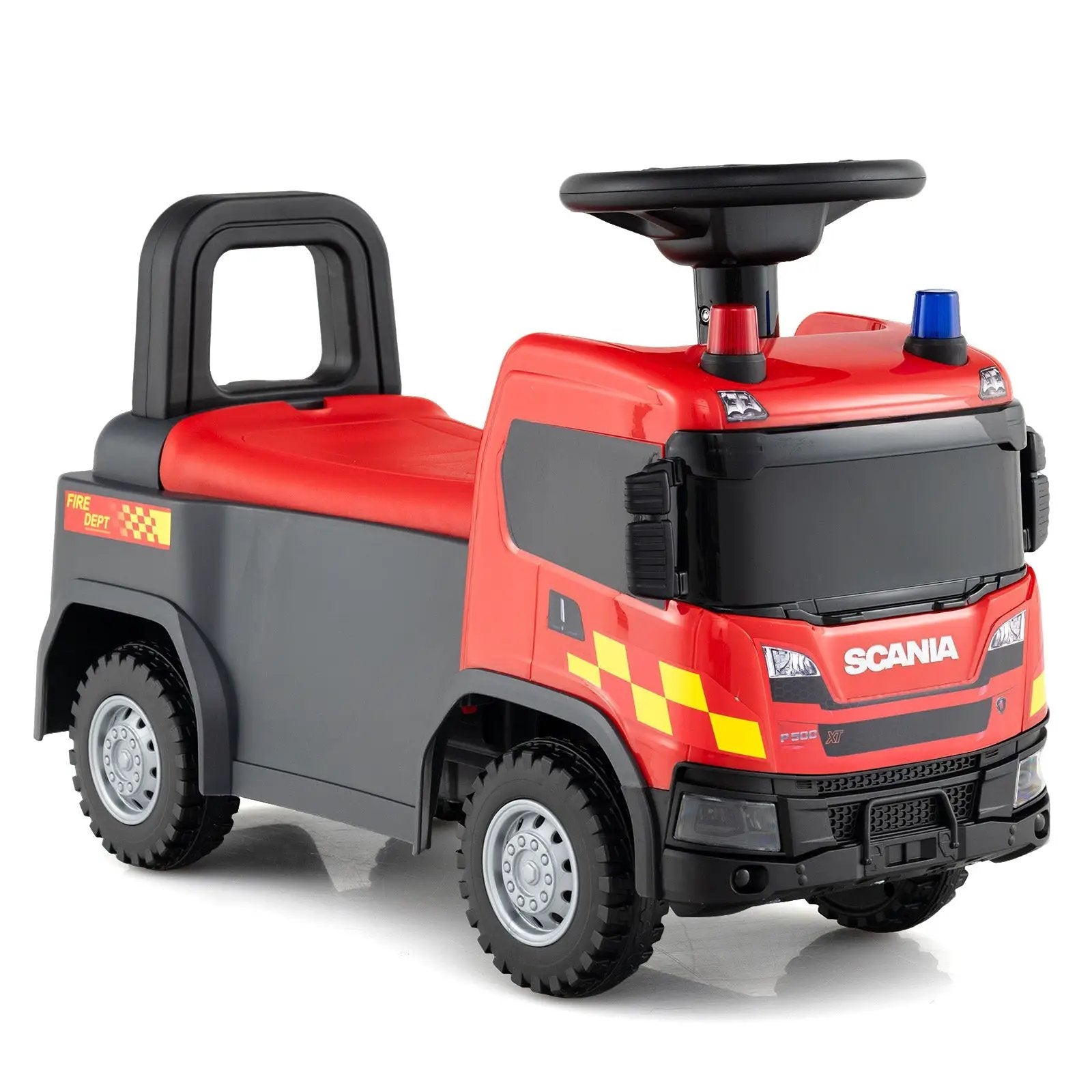 Kids Ride On Push Car Licensed SCANIA Truck Toy with Steering Wheel and Music by DirectDeals