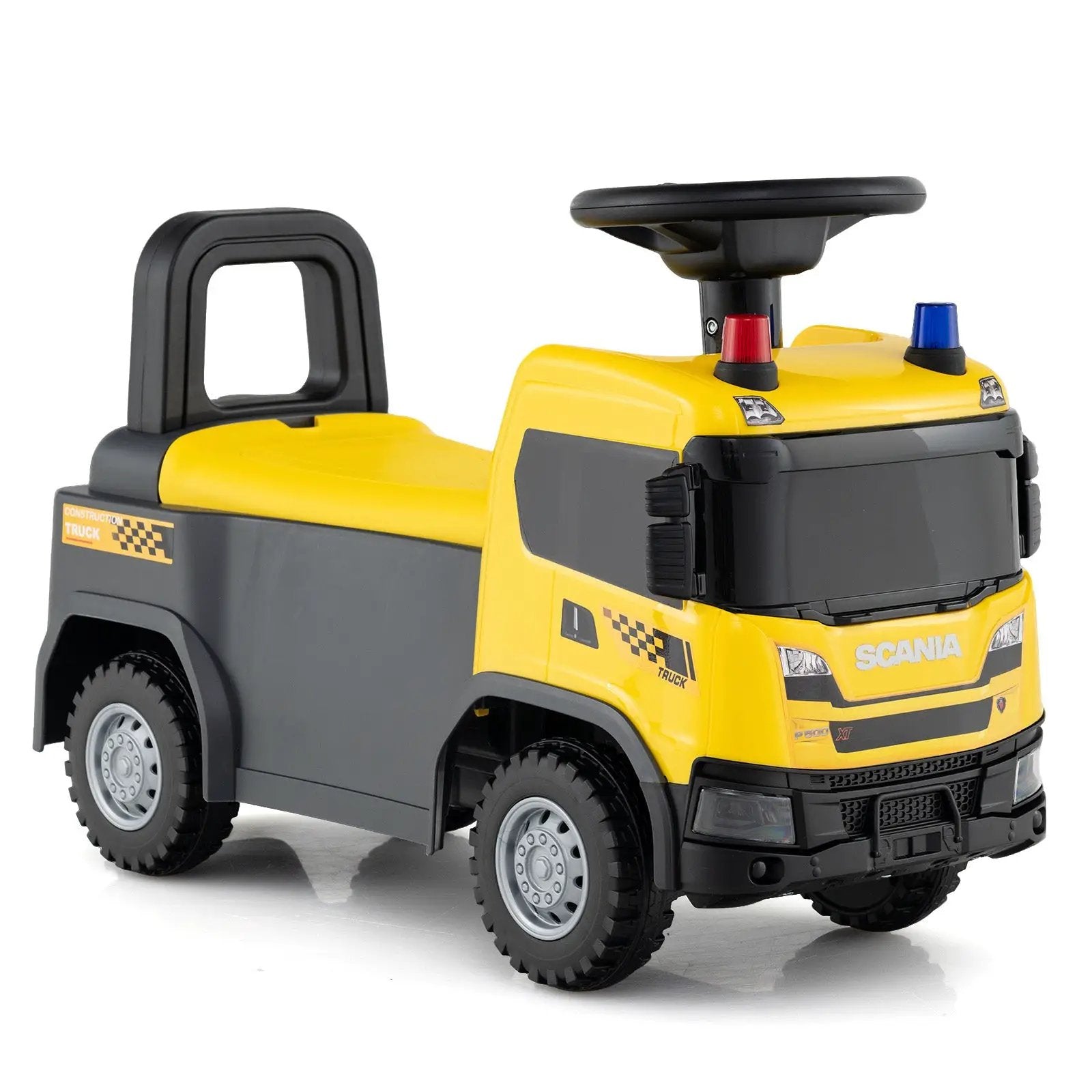 Kids Ride On Push Car Licensed SCANIA Truck Toy with Steering Wheel and Music by DirectDeals