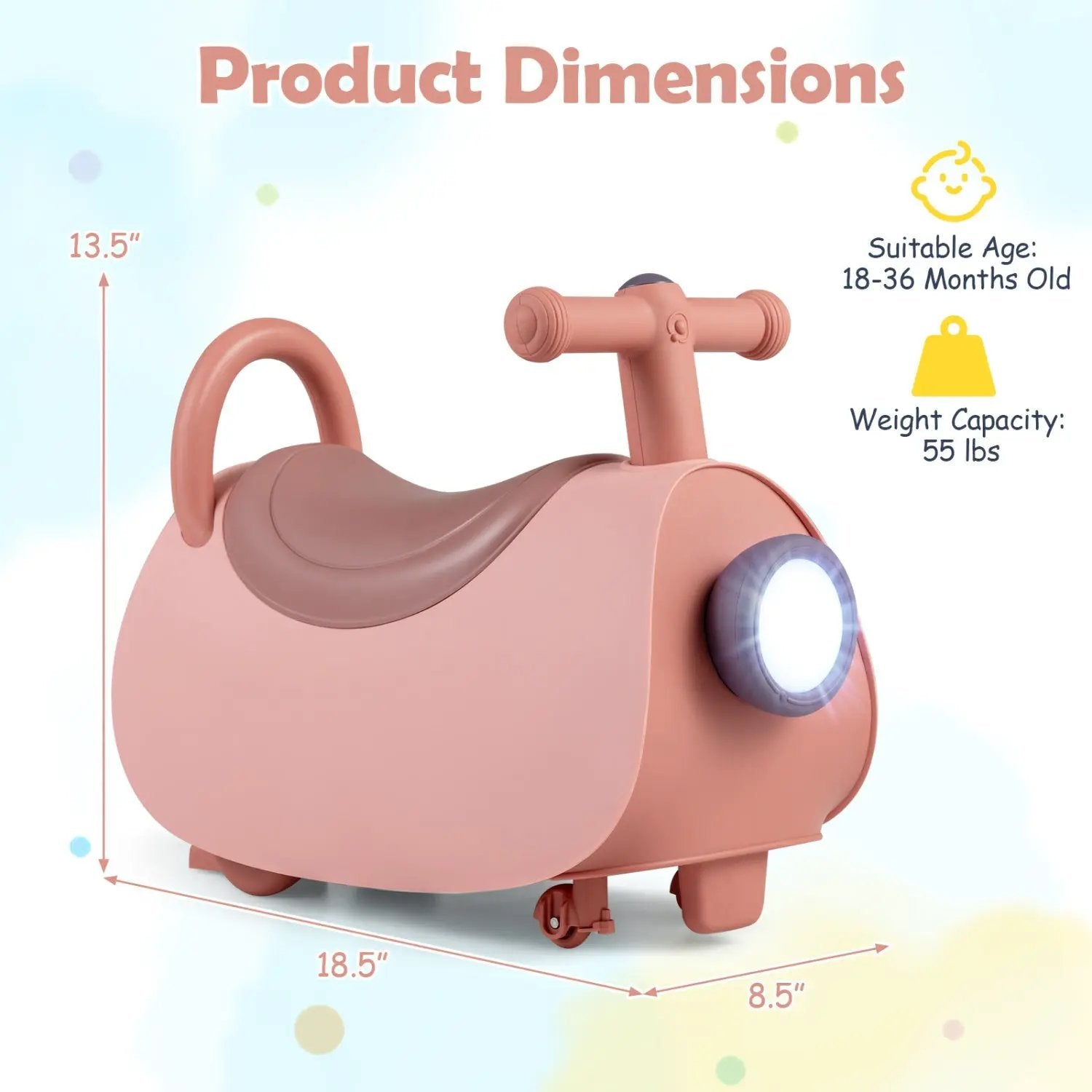 Kids Push Car with Music & Storage for 18-36 Months by DirectDeals