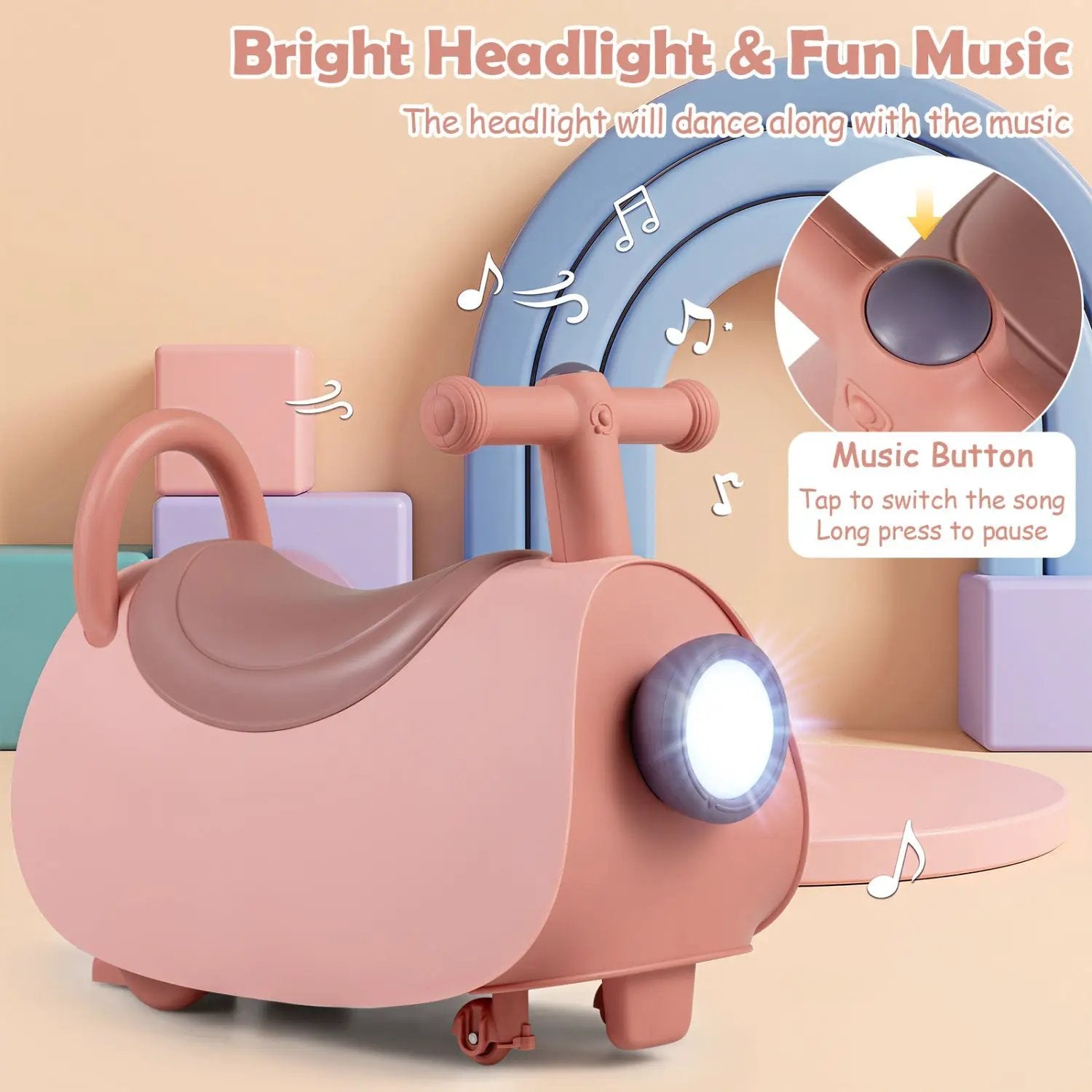 Kids Push Car with Music & Storage for 18-36 Months by DirectDeals