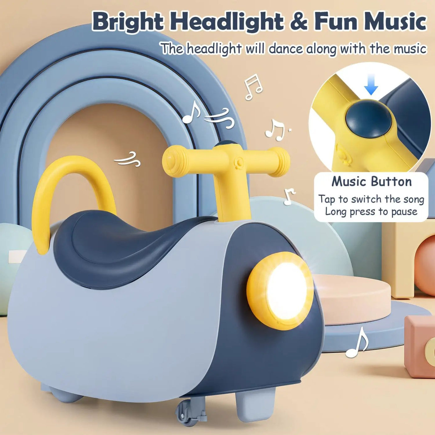 Kids Push Car with Music & Storage for 18-36 Months by DirectDeals