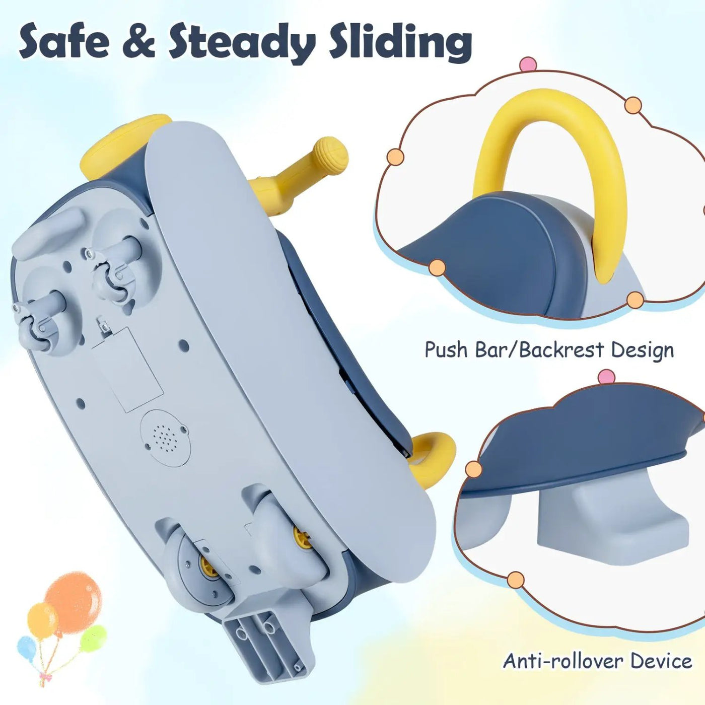 Kids Push Car with Music & Storage for 18-36 Months by DirectDeals