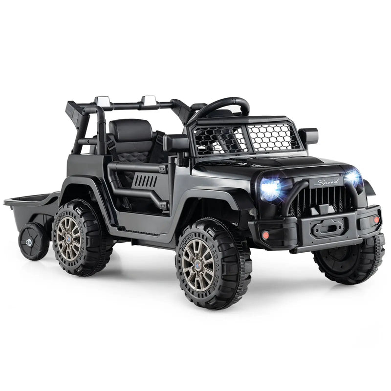 Kids Ride On UTV Car with Detachable Trailer 12V Battery Powered Ride On Truck by DirectDeals