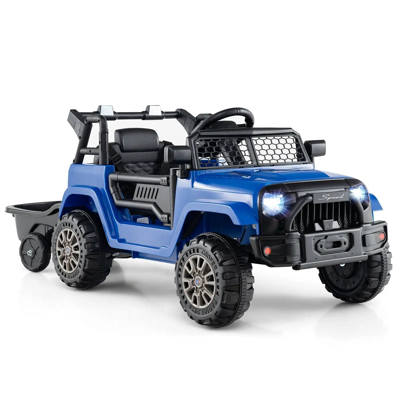 Kids Ride On UTV Car with Detachable Trailer 12V Battery Powered Ride On Truck by DirectDeals