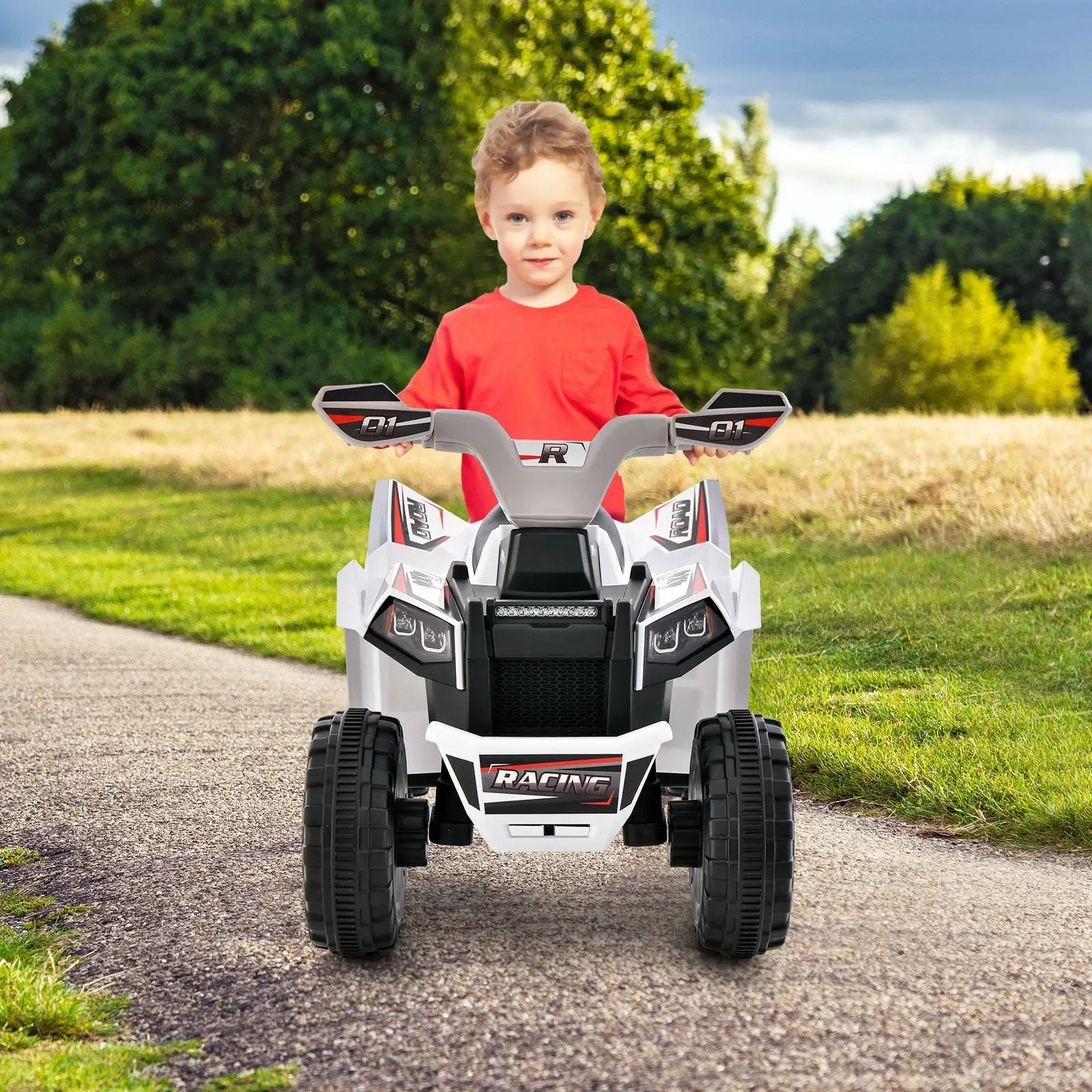Kids Ride on ATV 4 Wheeler Quad Toy Car with Direction Control by DirectDeals