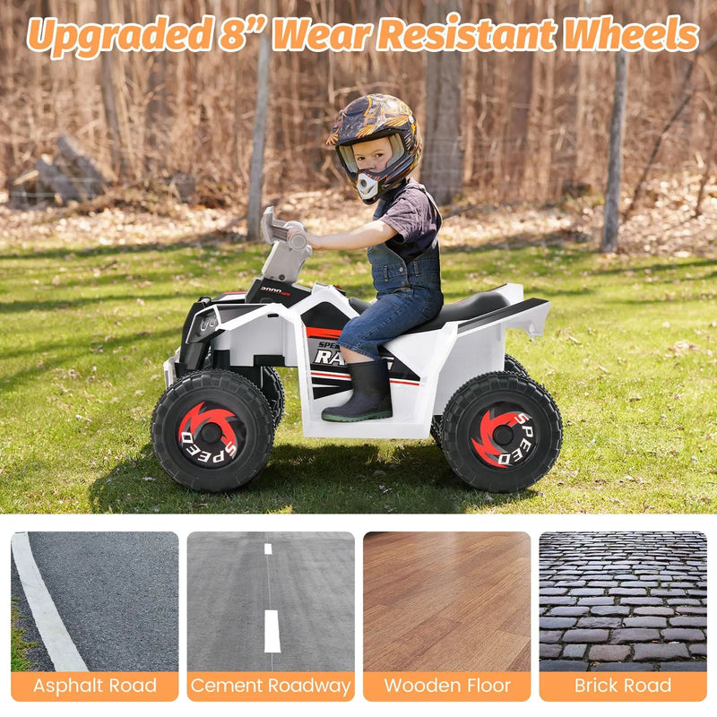 Kids Ride on ATV 4 Wheeler Quad Toy Car with Direction Control by DirectDeals