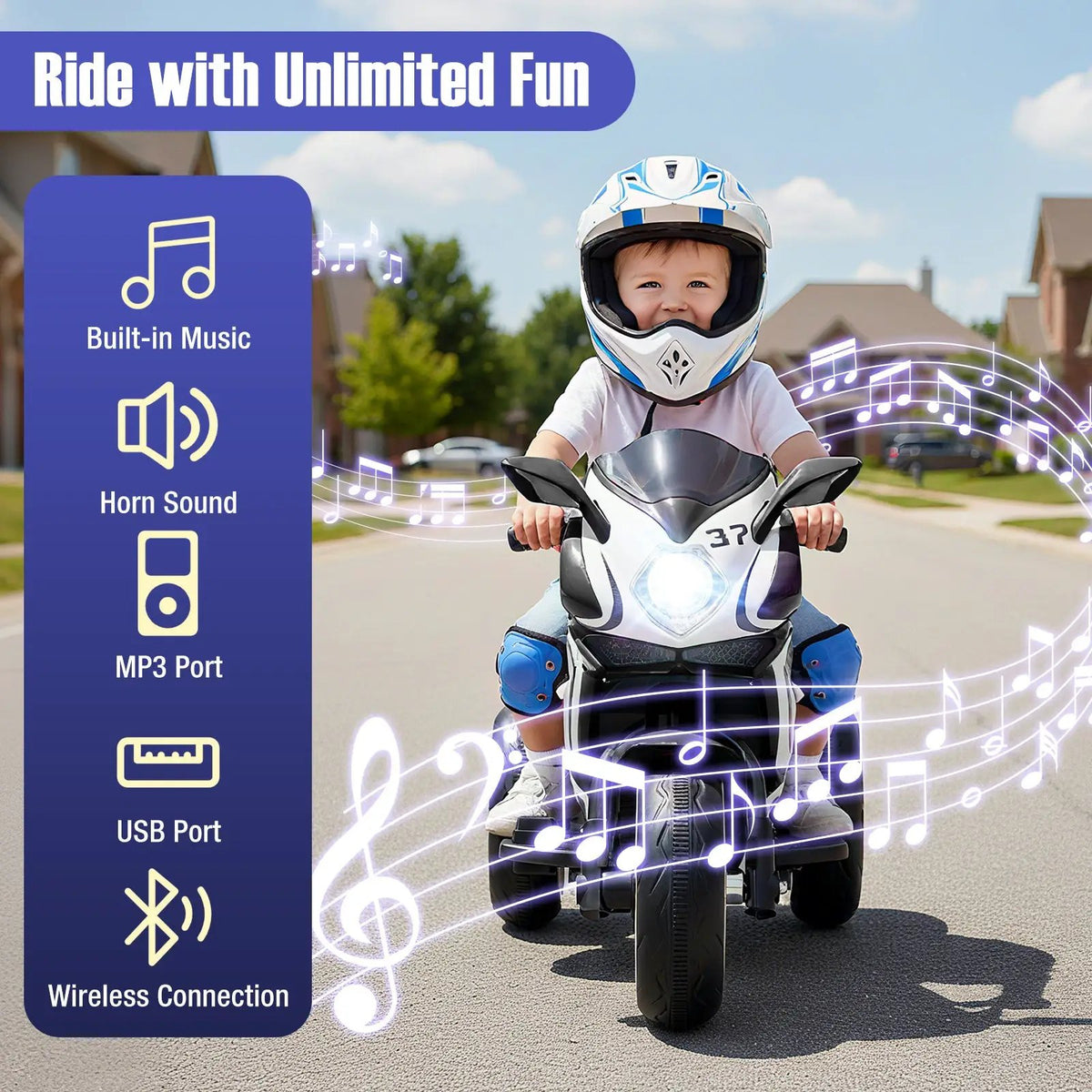 Kids Ride on Motorcycle 6V Battery Powered Mini Electric Motorbike with LED Lights, photo 17 of 32