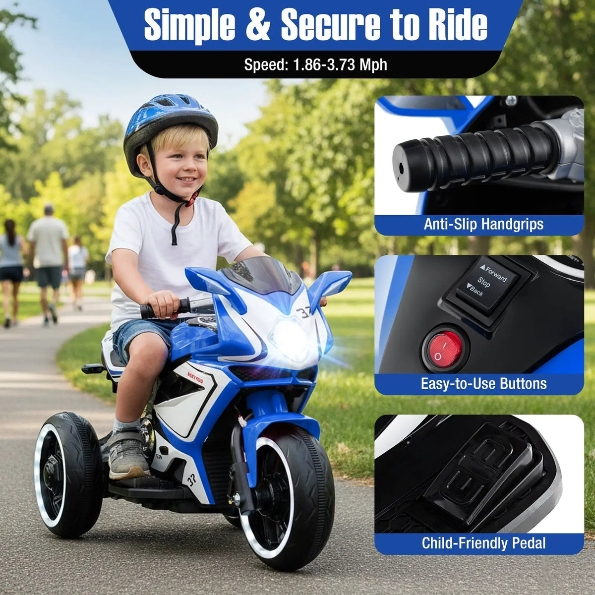 Kids Ride on Motorcycle 6V Battery Powered Mini Electric Motorbike with LED Lights, photo 28 of 32