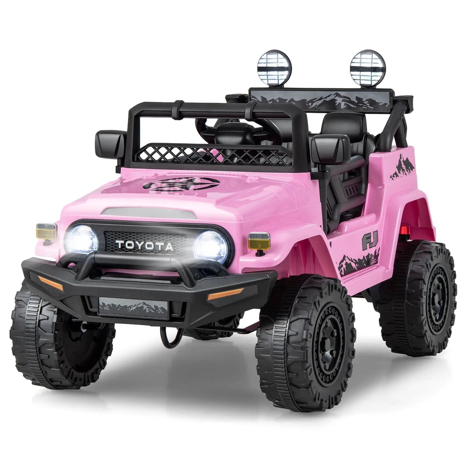 12V 7Ah Licensed Toyota FJ Cruiser Electric Car with Remote Control-Pink by DirectDeals