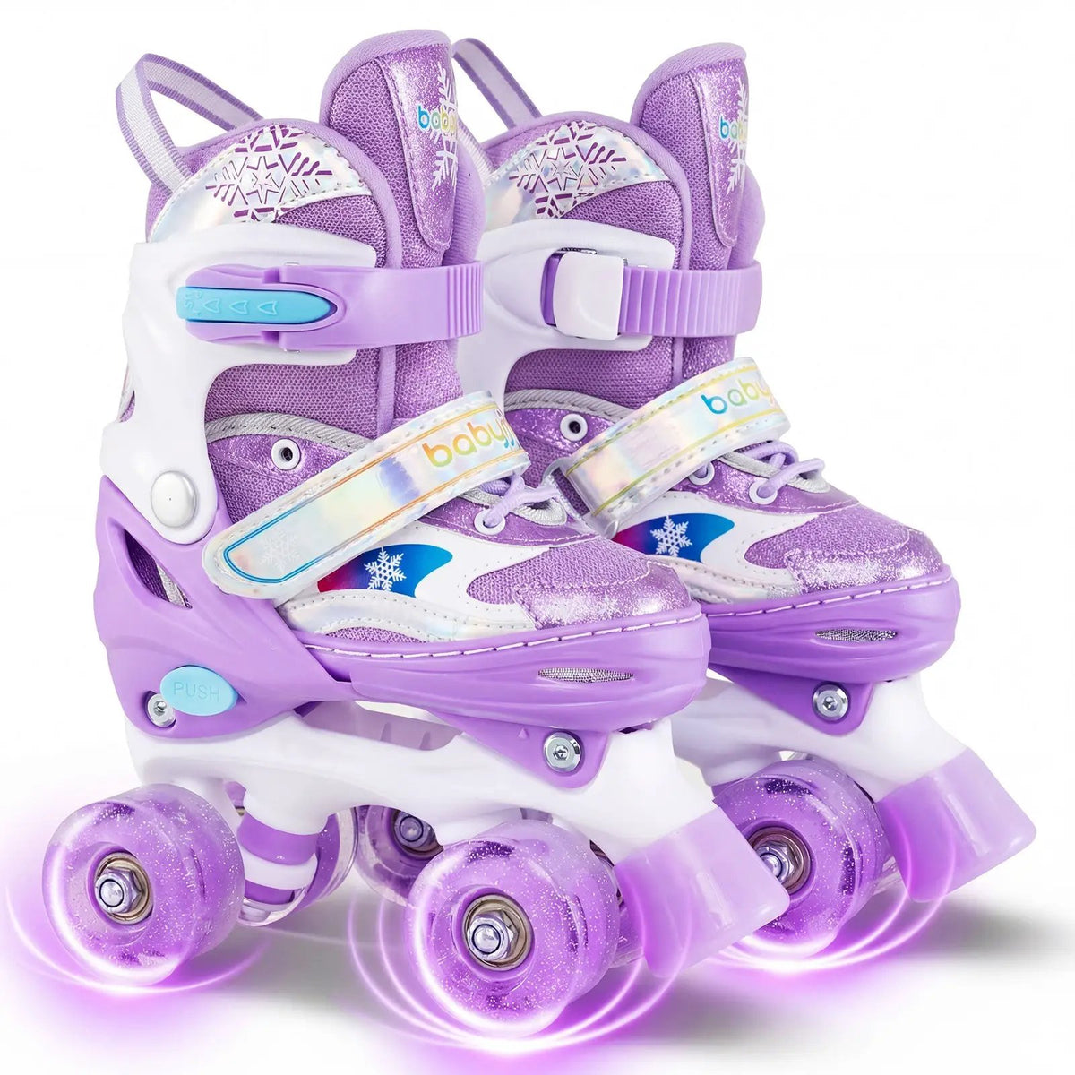 Kids Roller Skates 4 Sizes Adjustable with Light-up Wheels for Toddler Aged 5-7 (S), photo 5 of 16