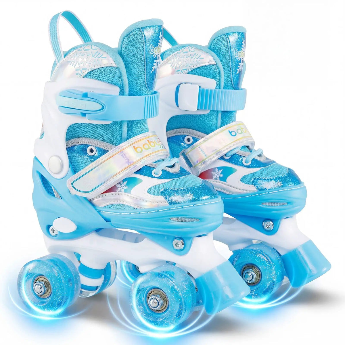 Kids Roller Skates 4 Sizes Adjustable with Light-up Wheels for Toddler Aged 5-7 (S), photo 6 of 16