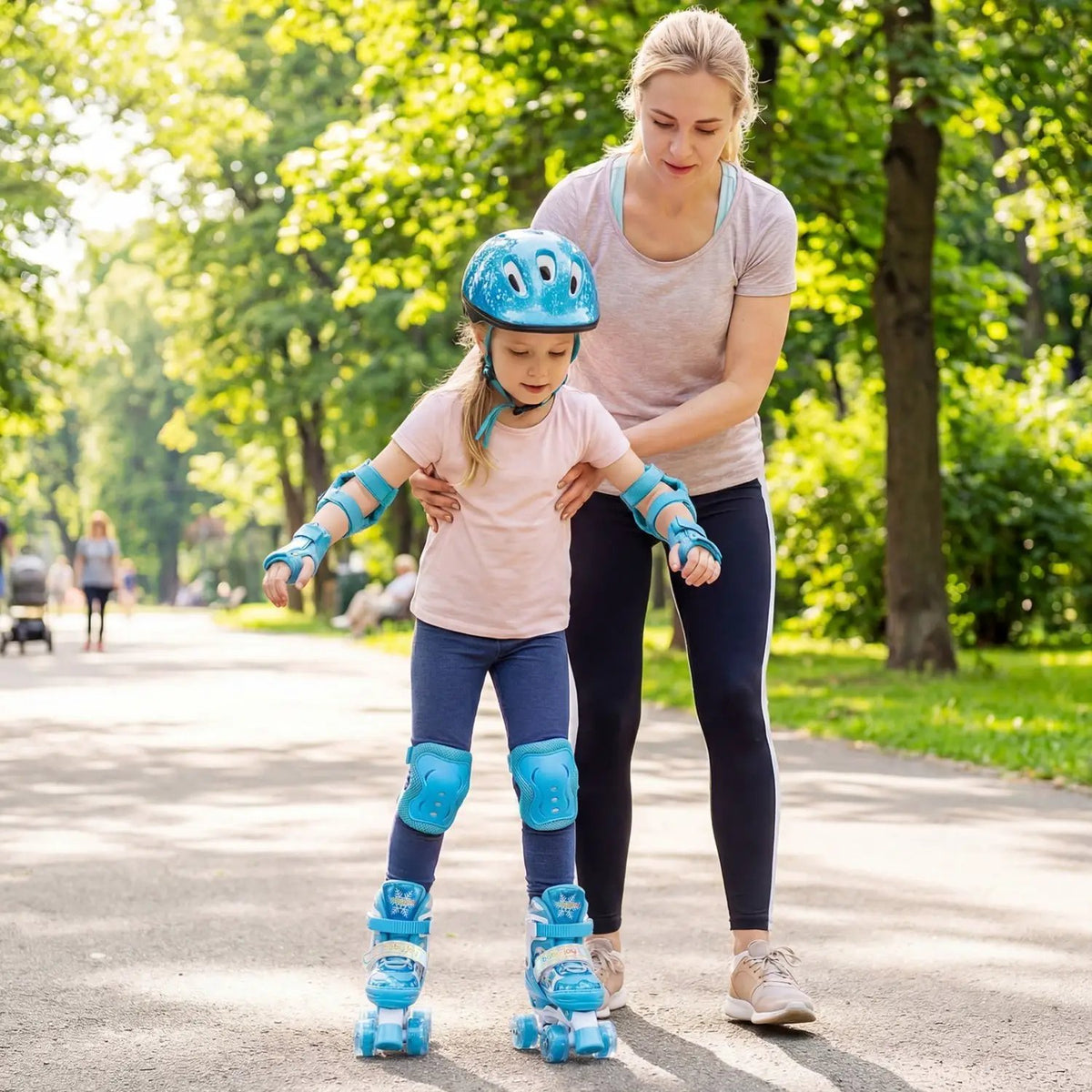 Kids Roller Skates 4 Sizes Adjustable with Light-up Wheels for Toddler Aged 5-7 (S), photo 10 of 16